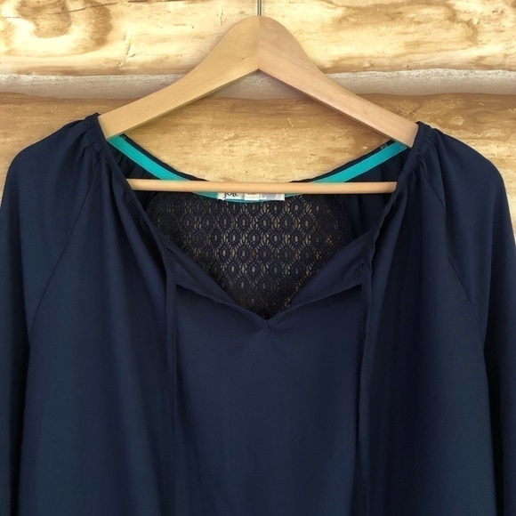 Jolt Flowy Boho Embroidered High Low Peasant Blouse Size M - Picture 3 of 10